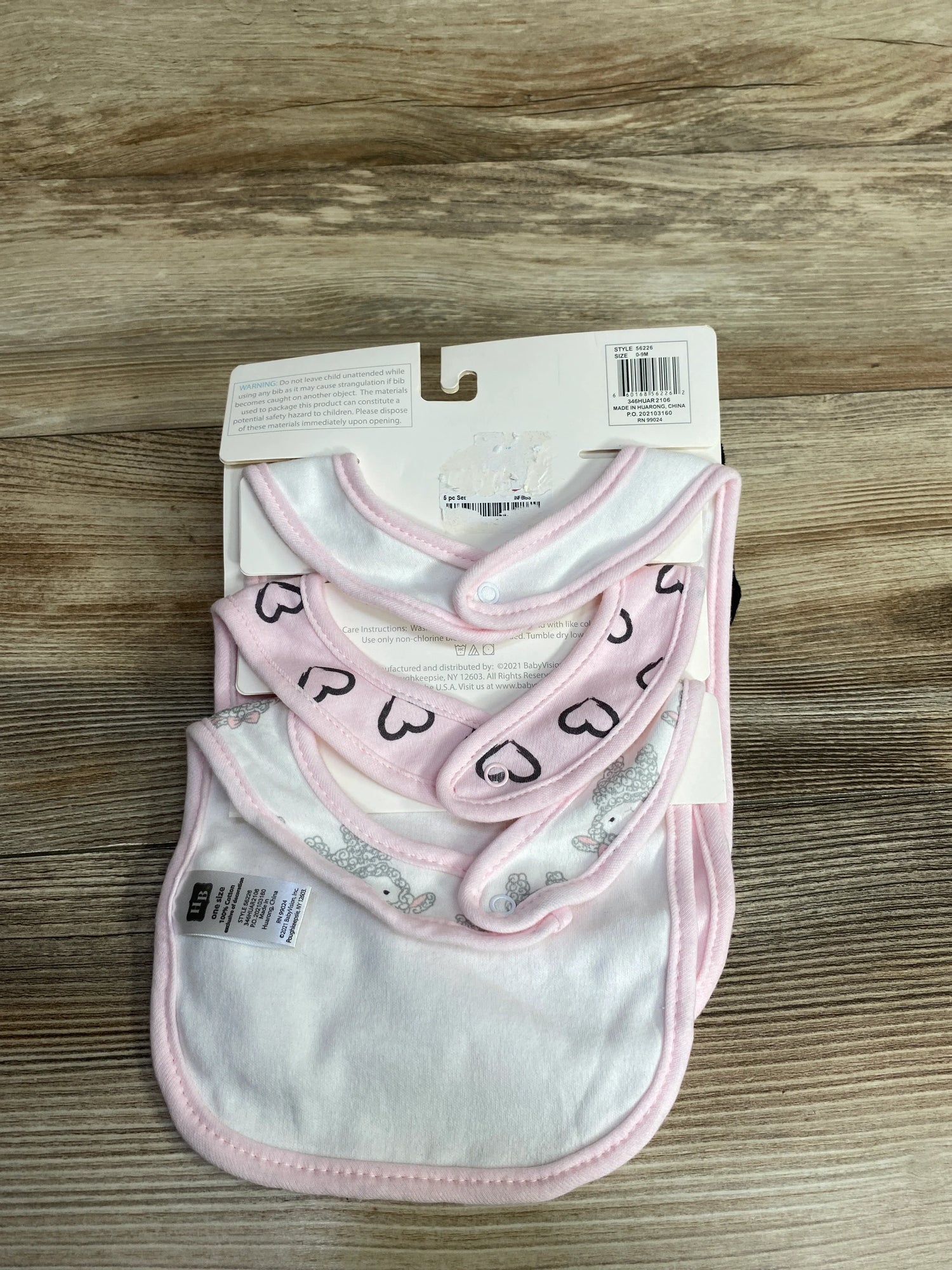 NEW Hudson Baby Socks & Bibs 5pk Set Pink sz 0-9m