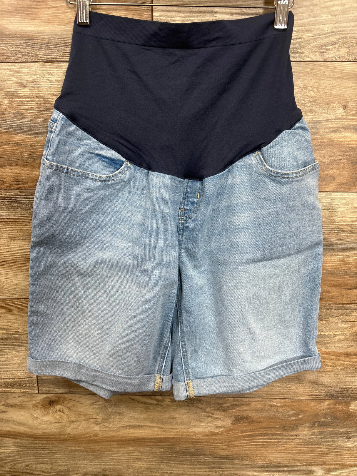 Old Navy Maternity Full Panel Denim Shorts Blue sz Medium