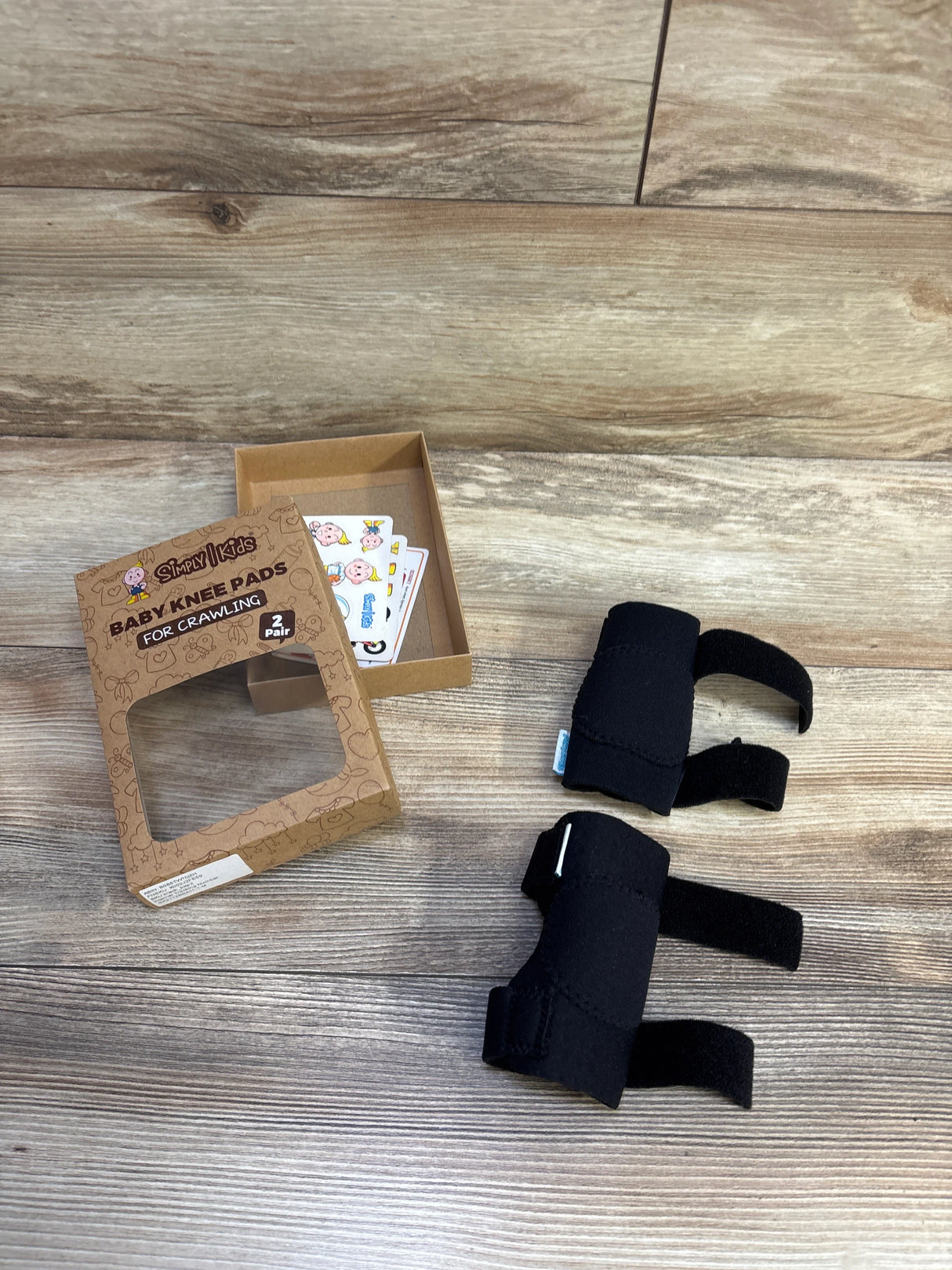 Simply Kids Baby Crawling Knee Pads Black sz 6-24m