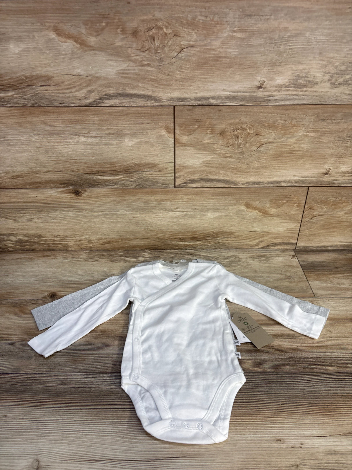 NEW Honest Baby 2pk Bodysuits White sz 6-9m
