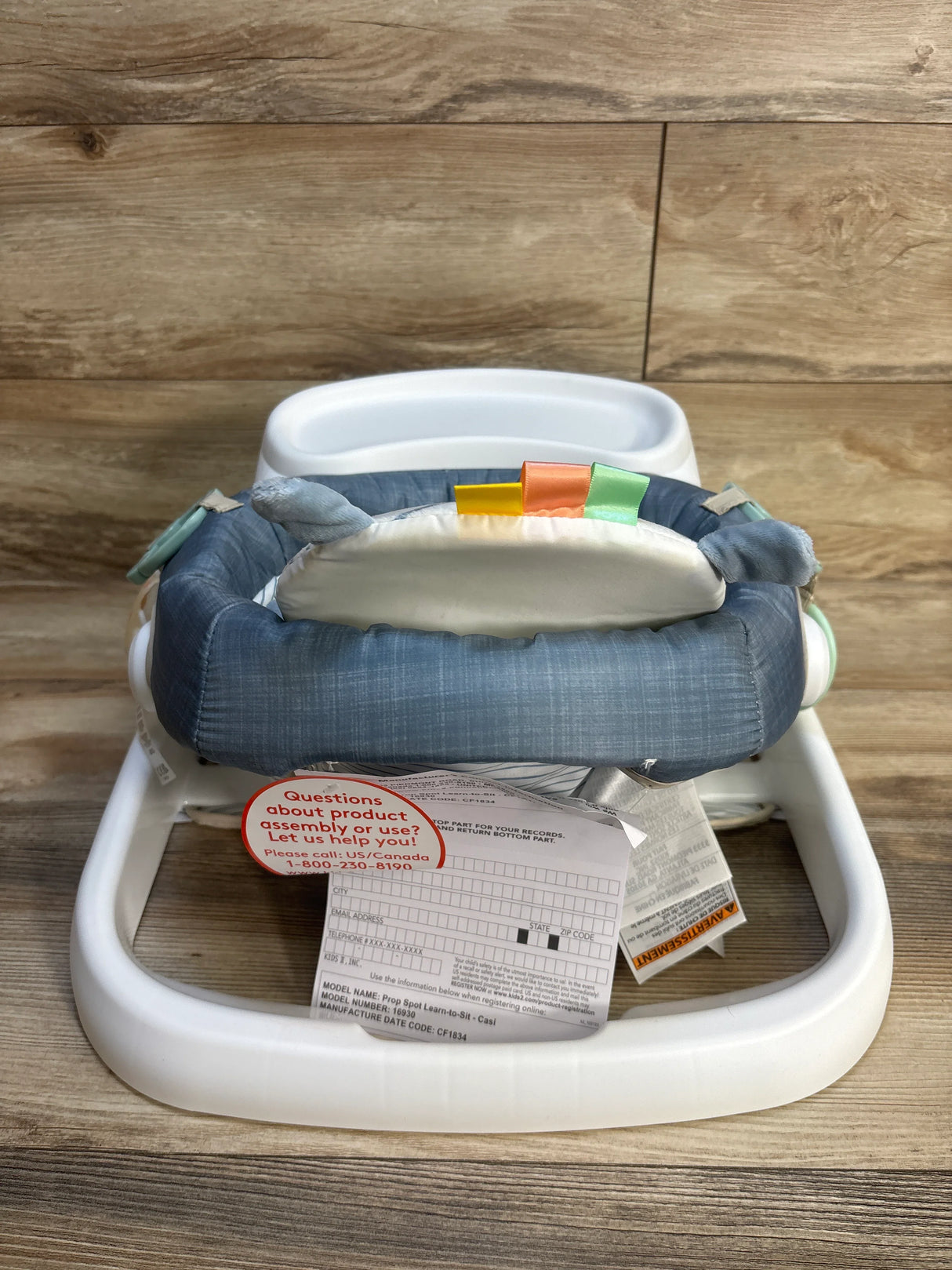 Ingenuity Prop Spot Learn-to-Sit Floor Seat in Casi the Zebra