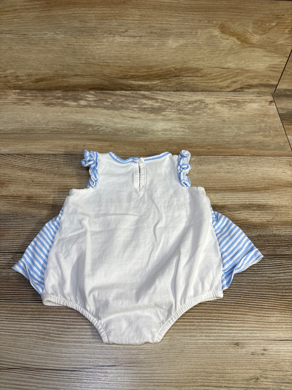 First Impressions Striped Bodysuit Dress Blue sz 3-6m