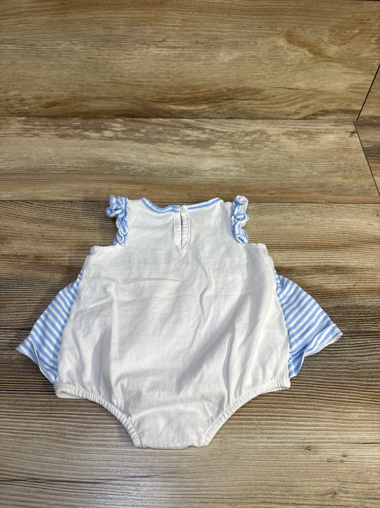 First Impressions Striped Bodysuit Dress Blue sz 3-6m