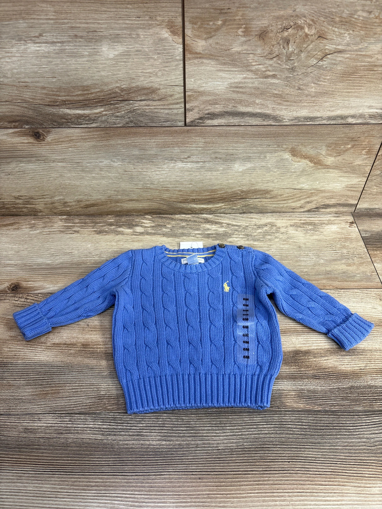 NEW Ralph Lauren Cable-Knit Cotton Sweater Blue sz 6m
