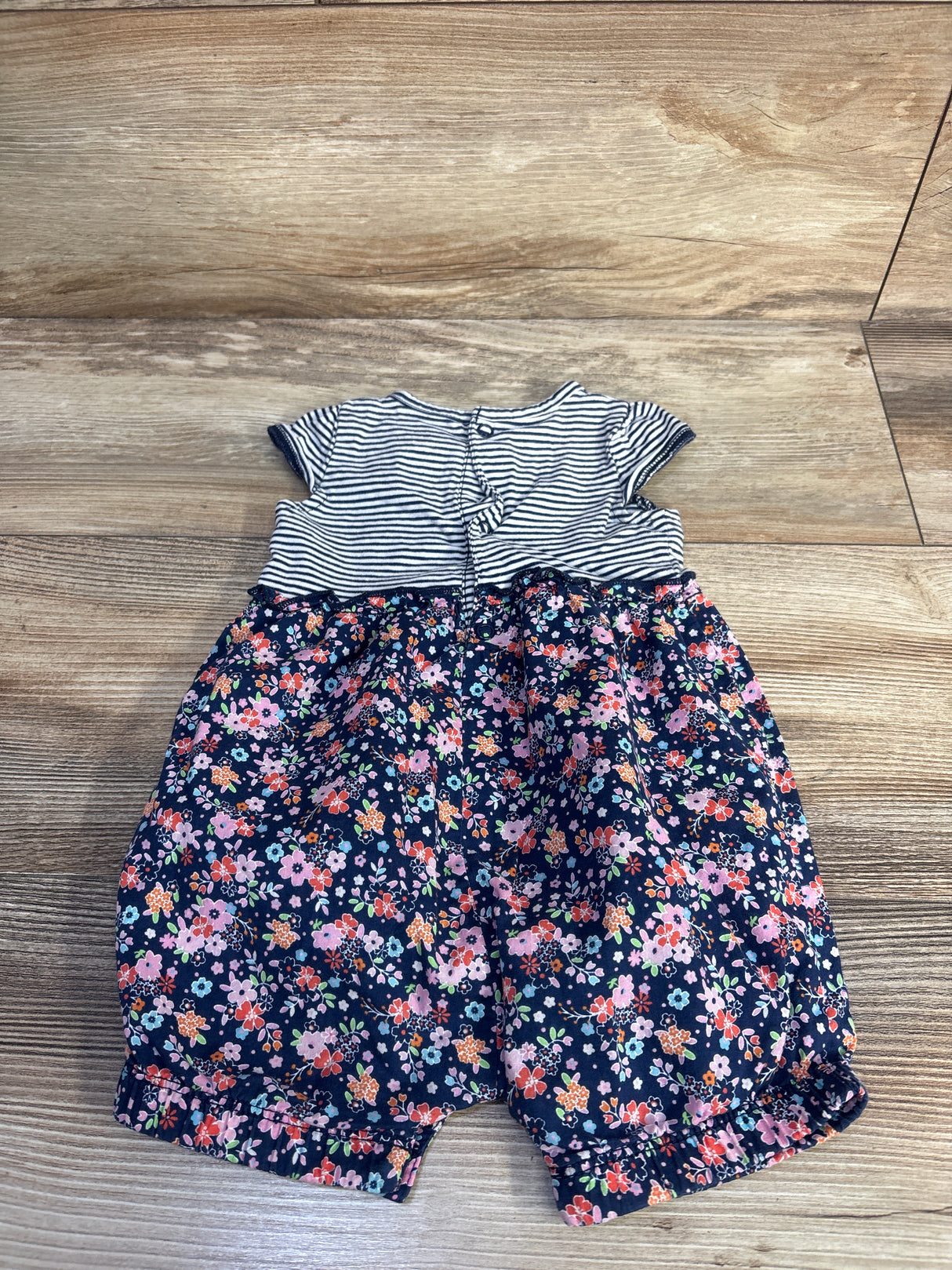 Just One You Striped Shortie Romper White sz 9m