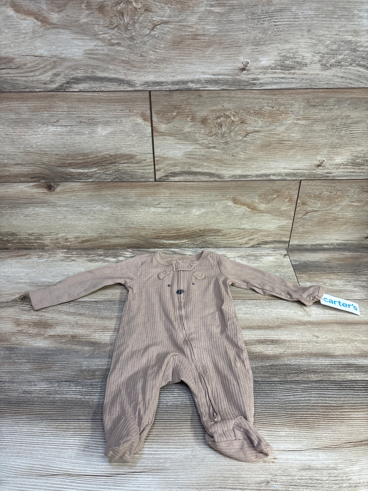NEW Carter's Ribbed Sleeper Brown sz 3m