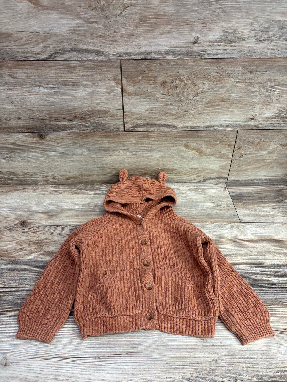 Jamie Kay Knit Bear Cardigan in Butterscotch sz 2T