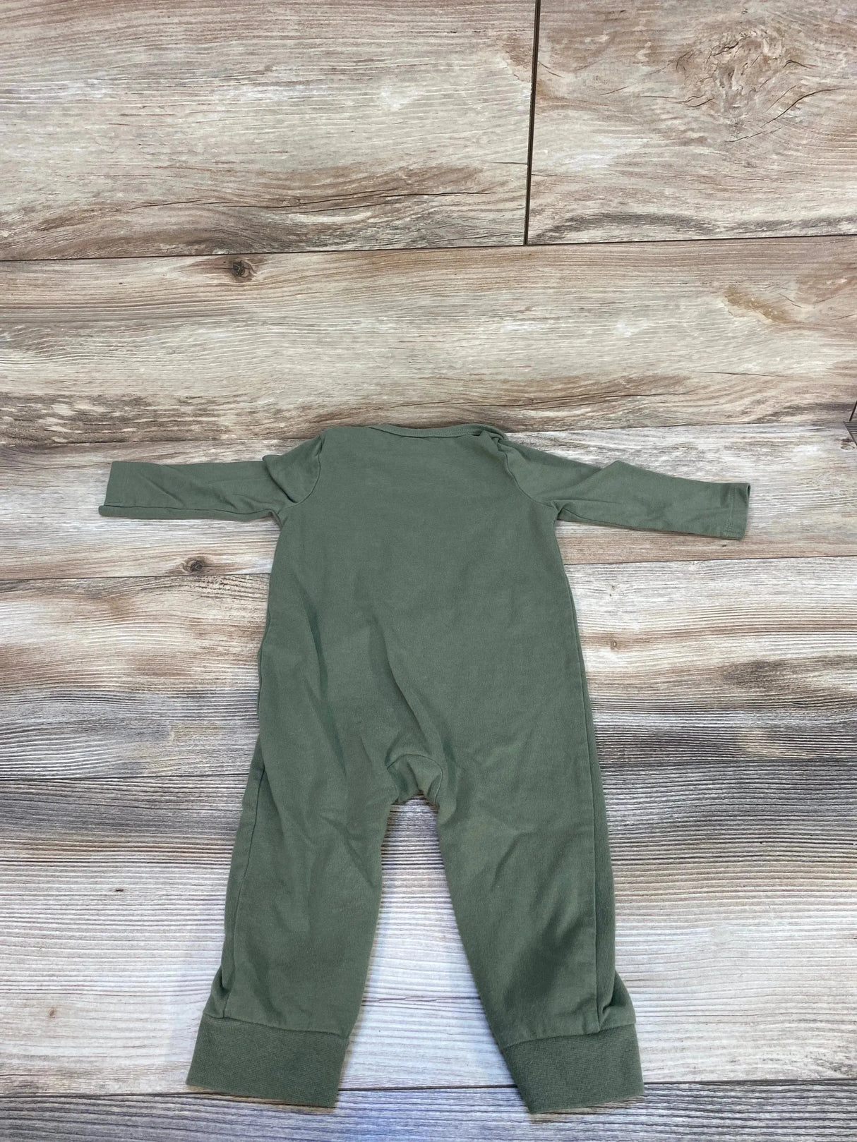 Cat & Jack LS 'All Smiles' Romper Green sz 6-9m - Me n Mommy To Be