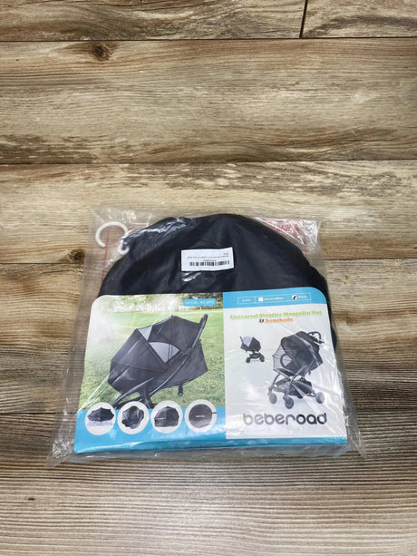 NEW Beberoad Love Universal Stroller Mosquito Net & Sunshade Black - Me n Mommy To Be