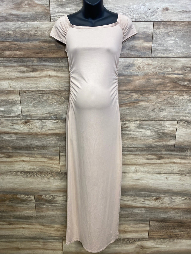 Mother Bee Cap Sleeve Maxi Dress Stone sz Small - Me n Mommy To Be
