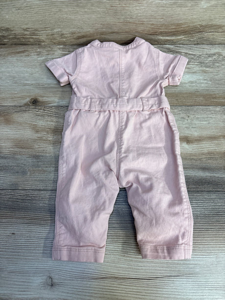 Old Navy Canvas Belted Utility Jumpsuit Pink sz 3-6m - Me n Mommy To Be