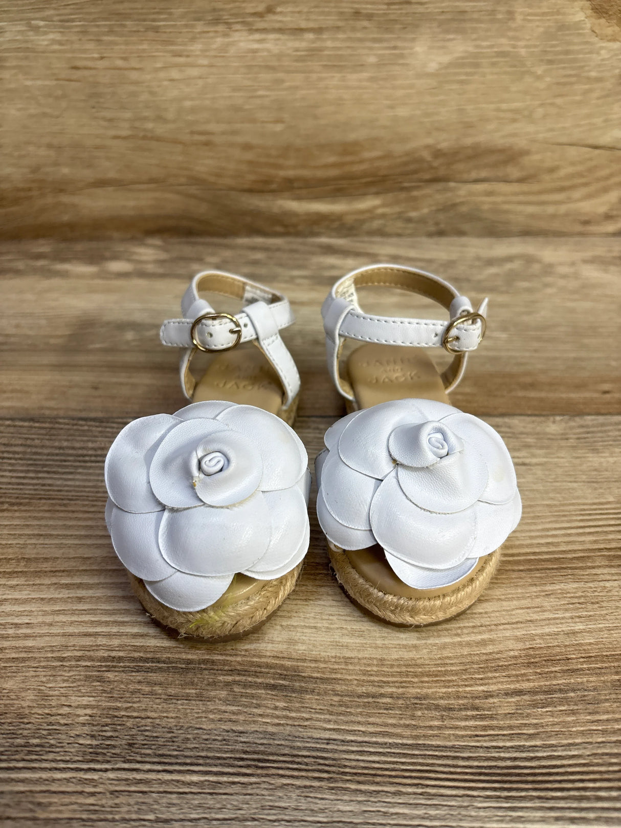 Janie & Jack Flower Espadrille Sandals White sz 5c - Me n Mommy To Be