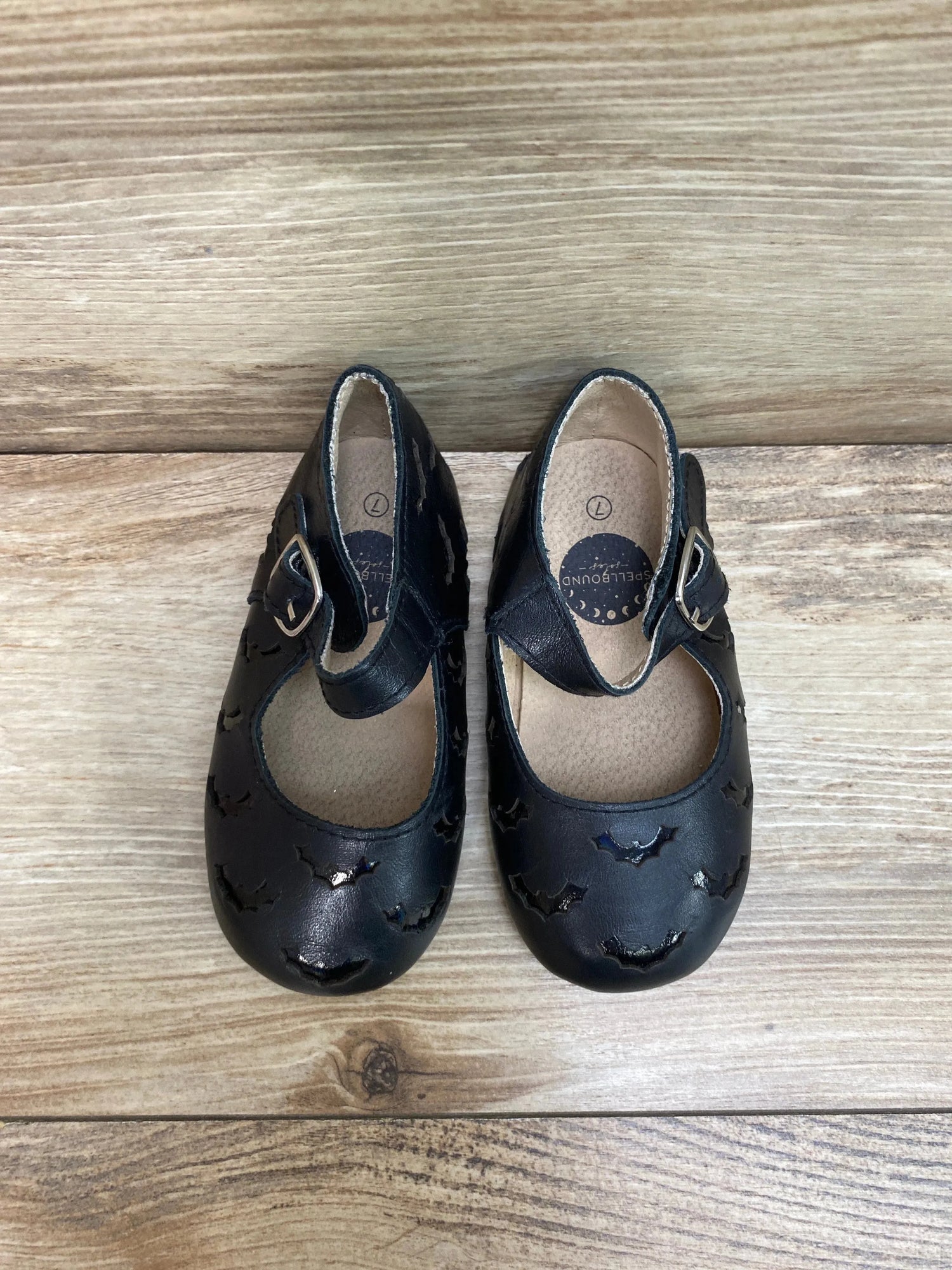 Spellbound Soles Mary Jane Flats Bats Cut Outs Black Sz 7c - Me n Mommy To Be