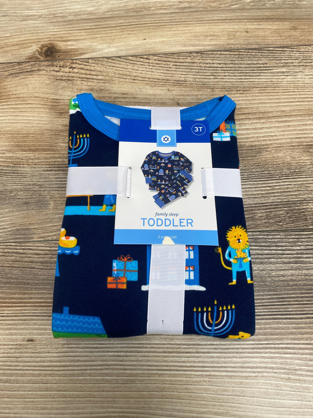 NEW Wondershop 2pc Hanukkah Pajama Set Lion Navy sz 3T - Me n Mommy To Be