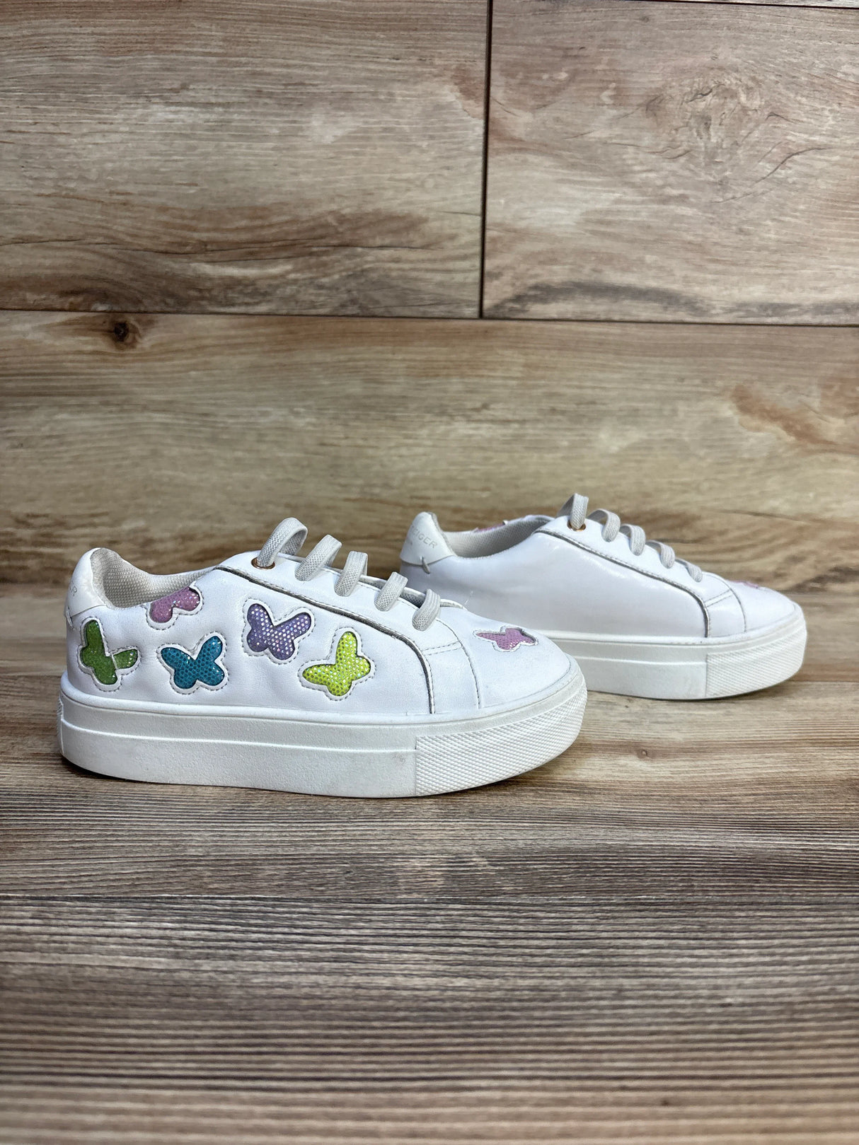 Kurt Geiger London Mini Laney Butterfly Sneakers White sz 12c