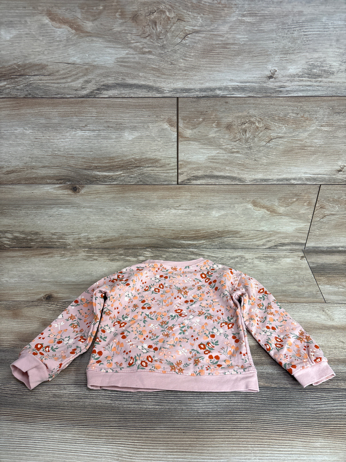 Carter's Floral/Fruit Print Pullover Sweatshirt Pink sz 3T
