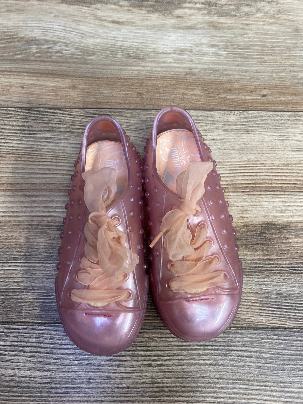 Mini Melissa Polibolha II Lace-Up Jelly Sneakers sz 9c - Me n Mommy To Be