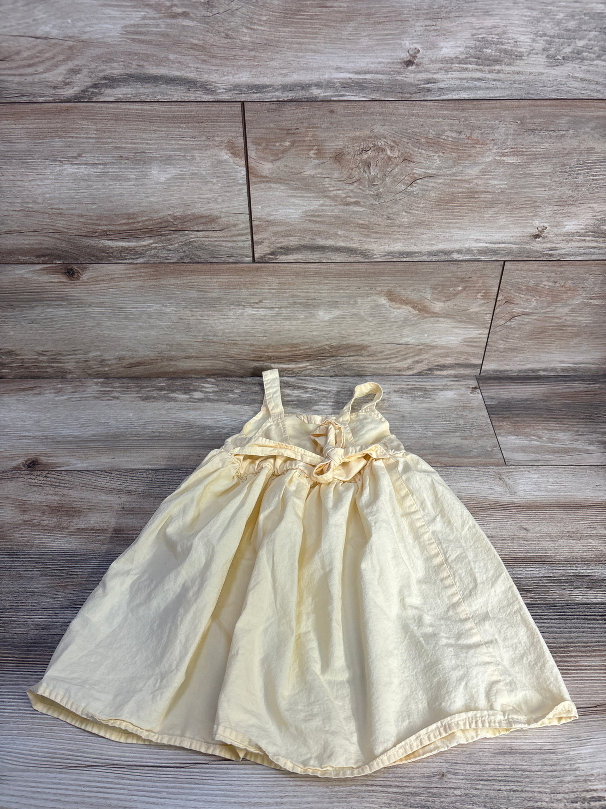 H&M Tie-Detail Cotton Dress Yellow sz 4T