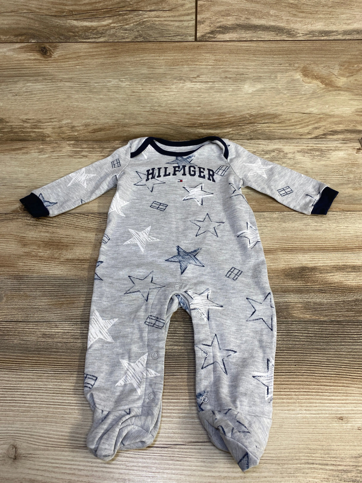 Tommy Hilfiger Star Print Coverall Grey sz 3-6m