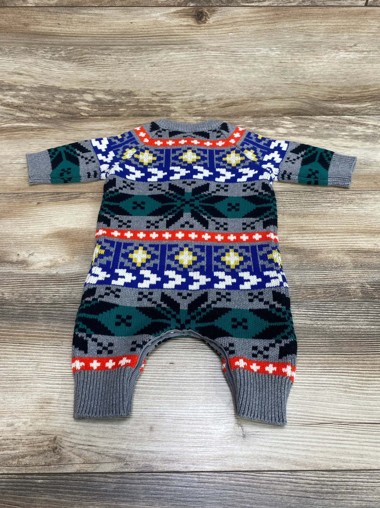 Hanna Andersson Fair Isle Coverall Grey sz 0-3m - Me n Mommy To Be