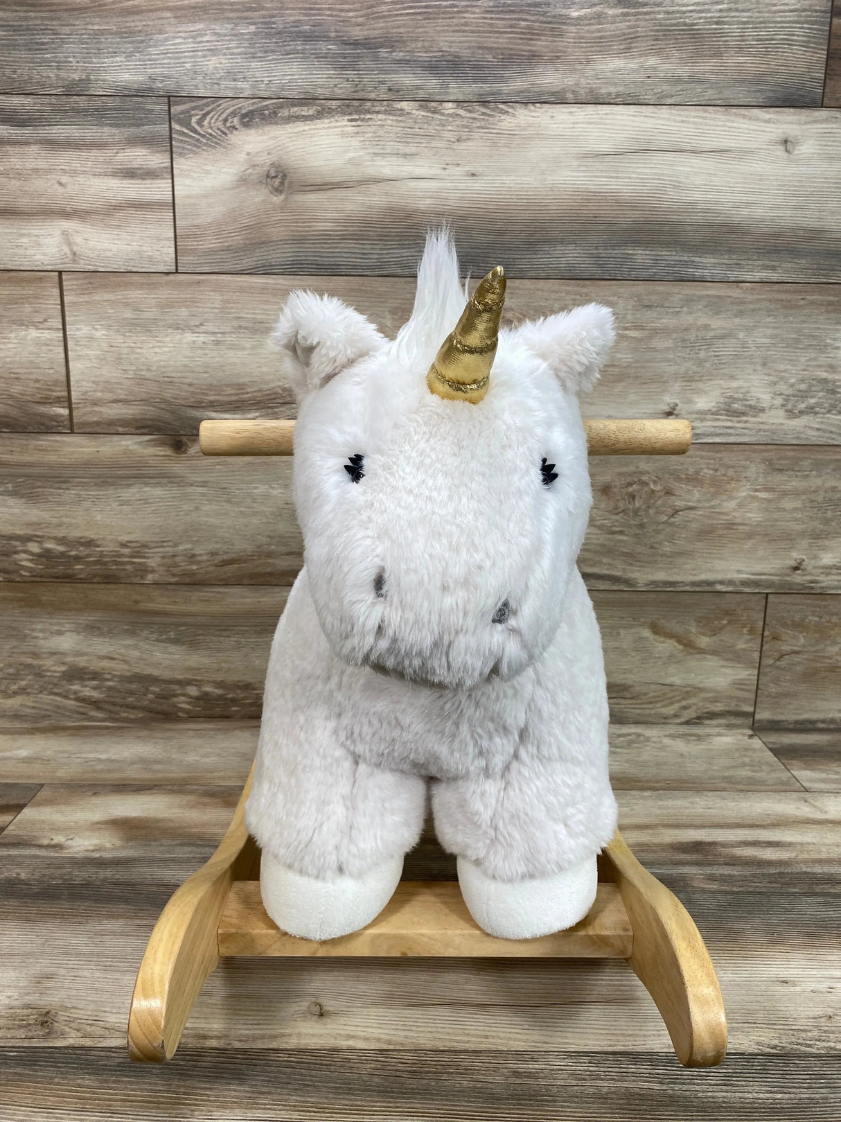 Pottery Barn Kids White Unicorn Plush Rocker - Me n Mommy To Be