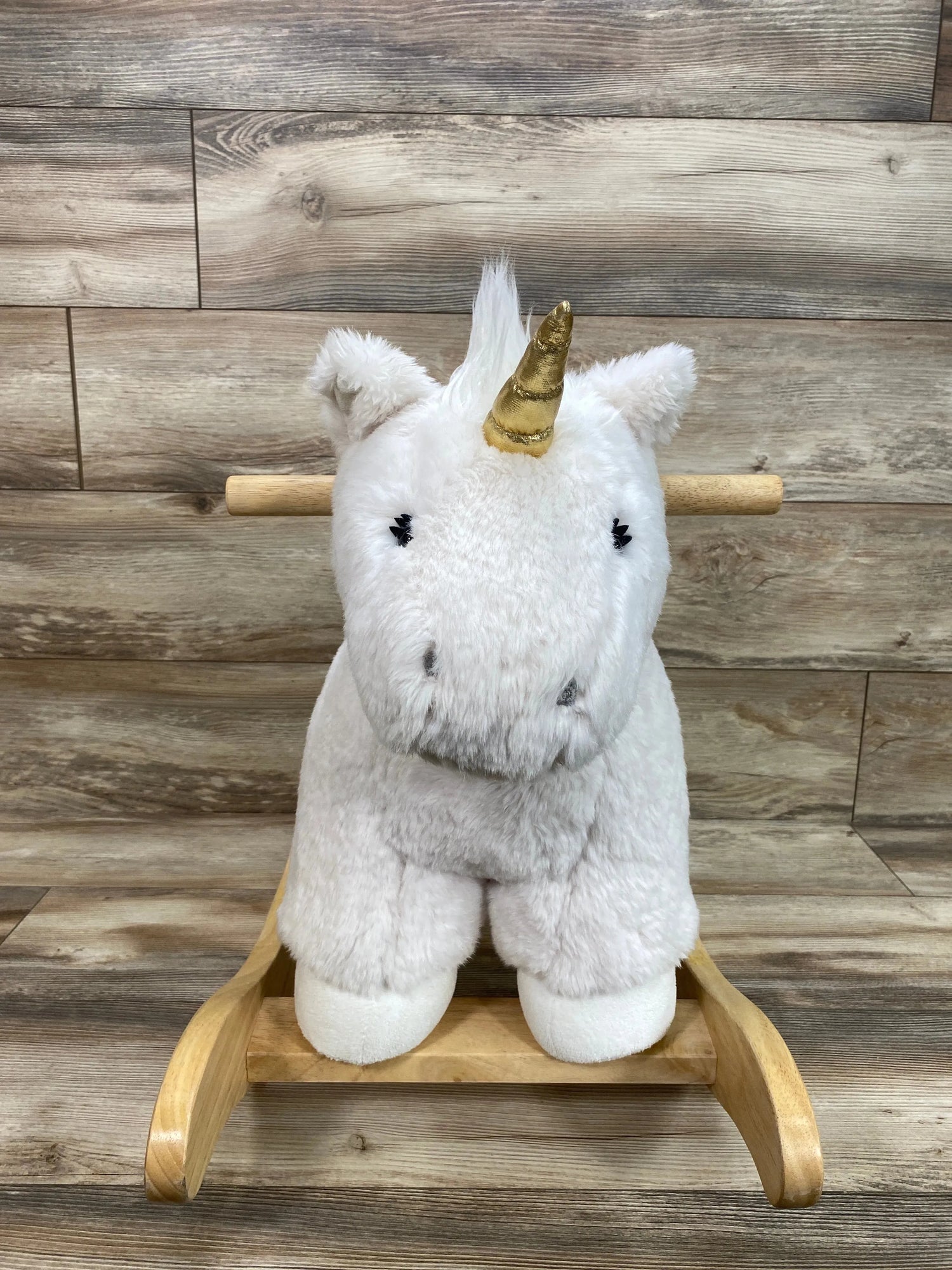 Pottery Barn Kids White Unicorn Plush Rocker - Me n Mommy To Be