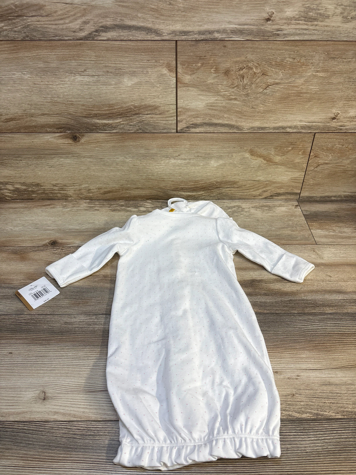 NEW Little Me 2pc Embroidered Sleep Gown & Hat Set White sz 0/3m