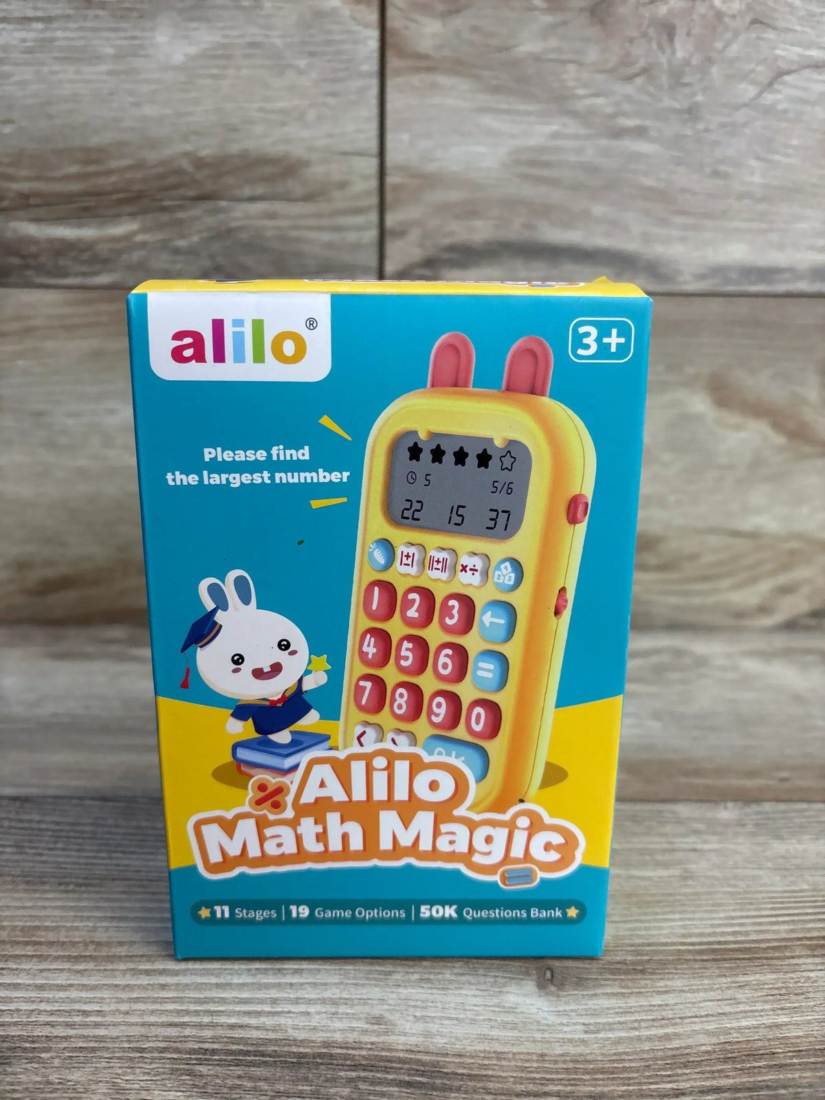 Alilo Math Magic educational toy for kids 3+, featuring colorful calculator design and learning games
