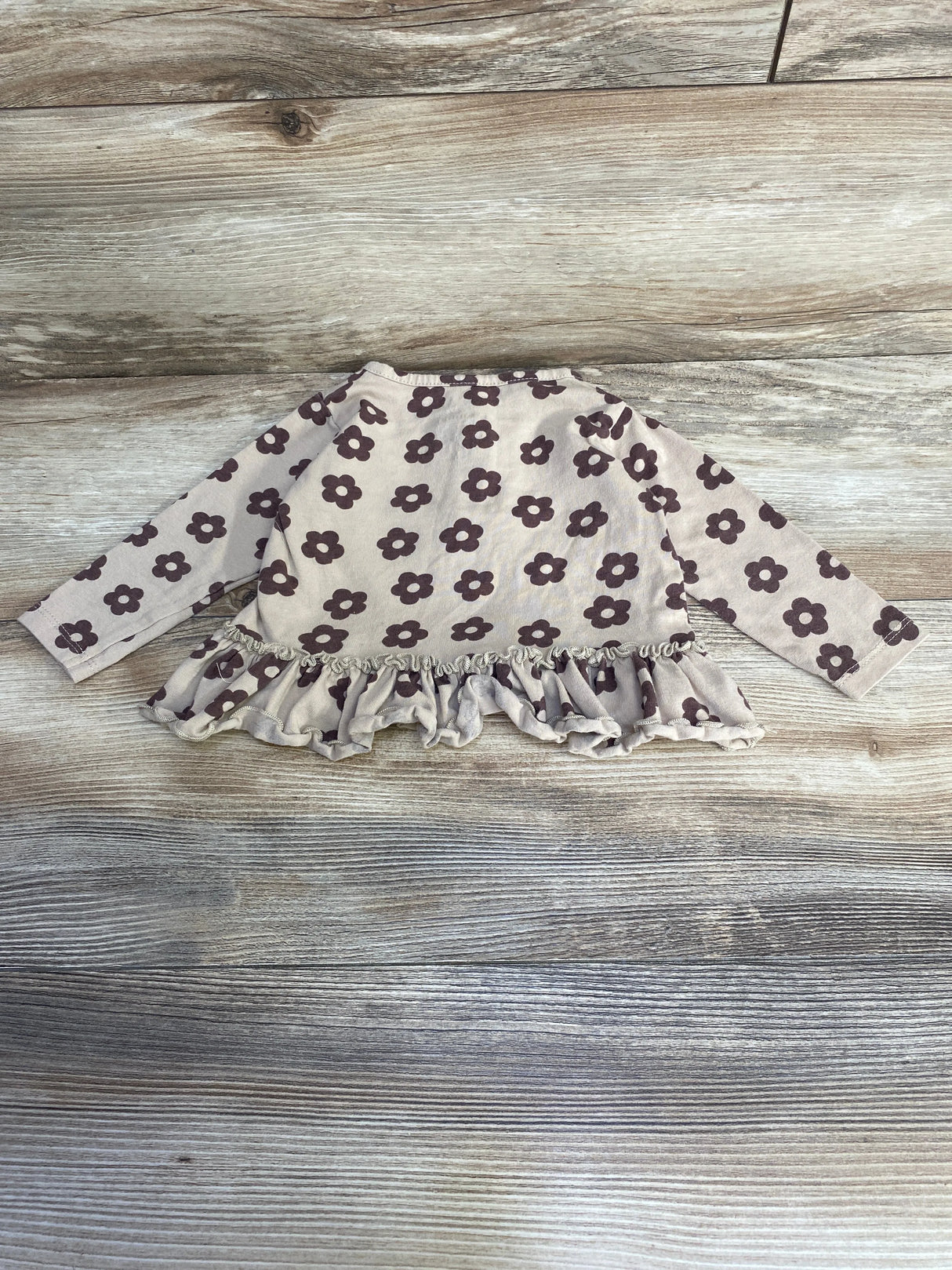 Chubby Bubby Bear Floral Peplum Shirt Brown sz 6-12m - Me n Mommy To Be