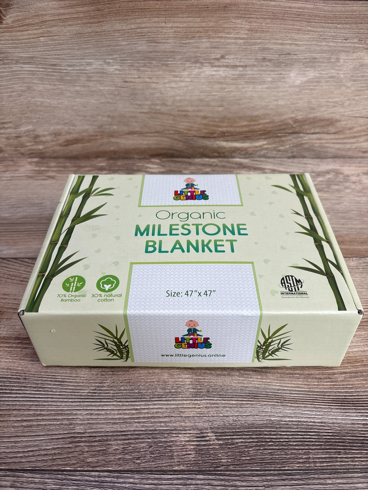 NEW Little Genius Organic Milestone Blanket