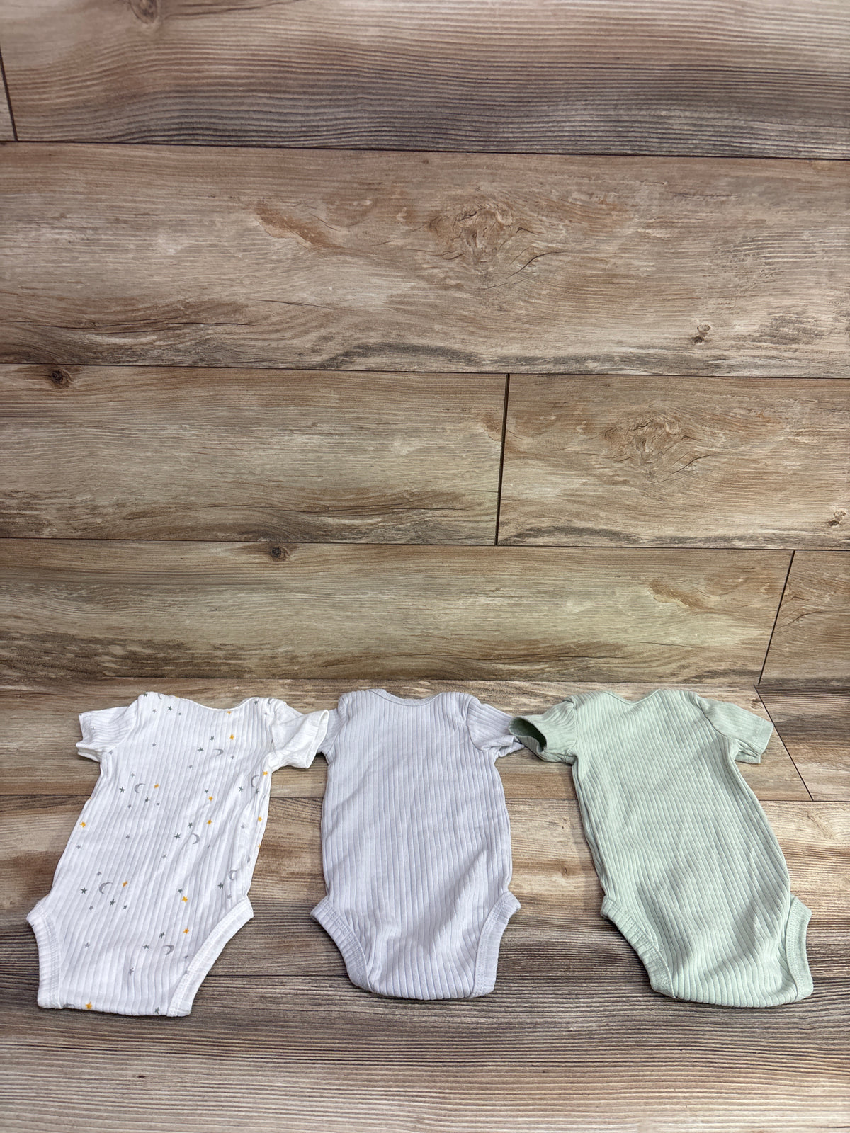 Just One You 3pk Ribbed Bodysuits Green sz 3m