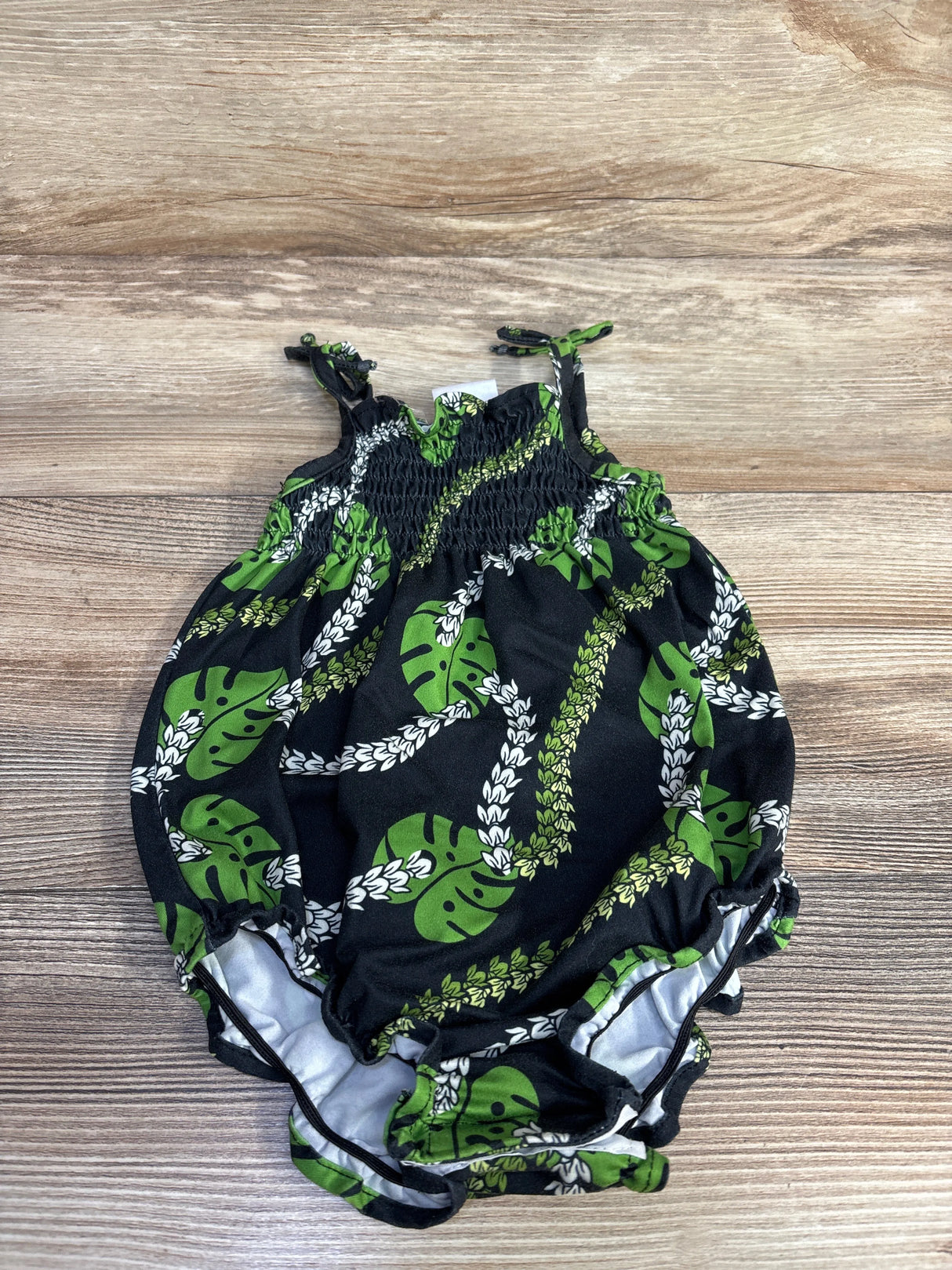 Hula Bay Smocked Romper Black sz 12m - Me n Mommy To Be