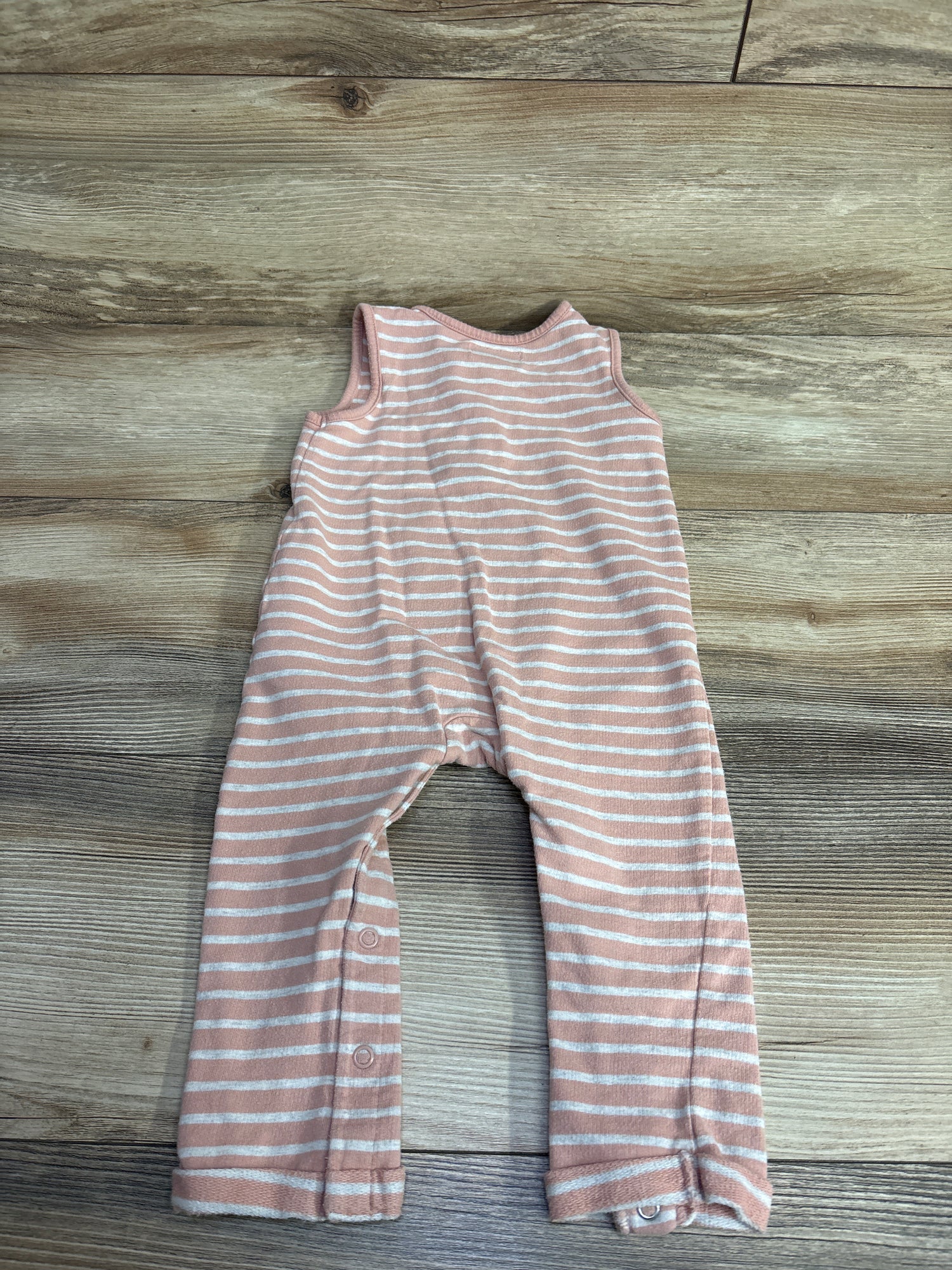 Little Planet Striped Coverall Peach sz 18m