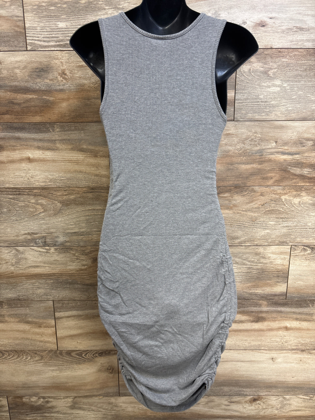 Isabel Maternity Ribbed Bodycon Dress Grey sz XS