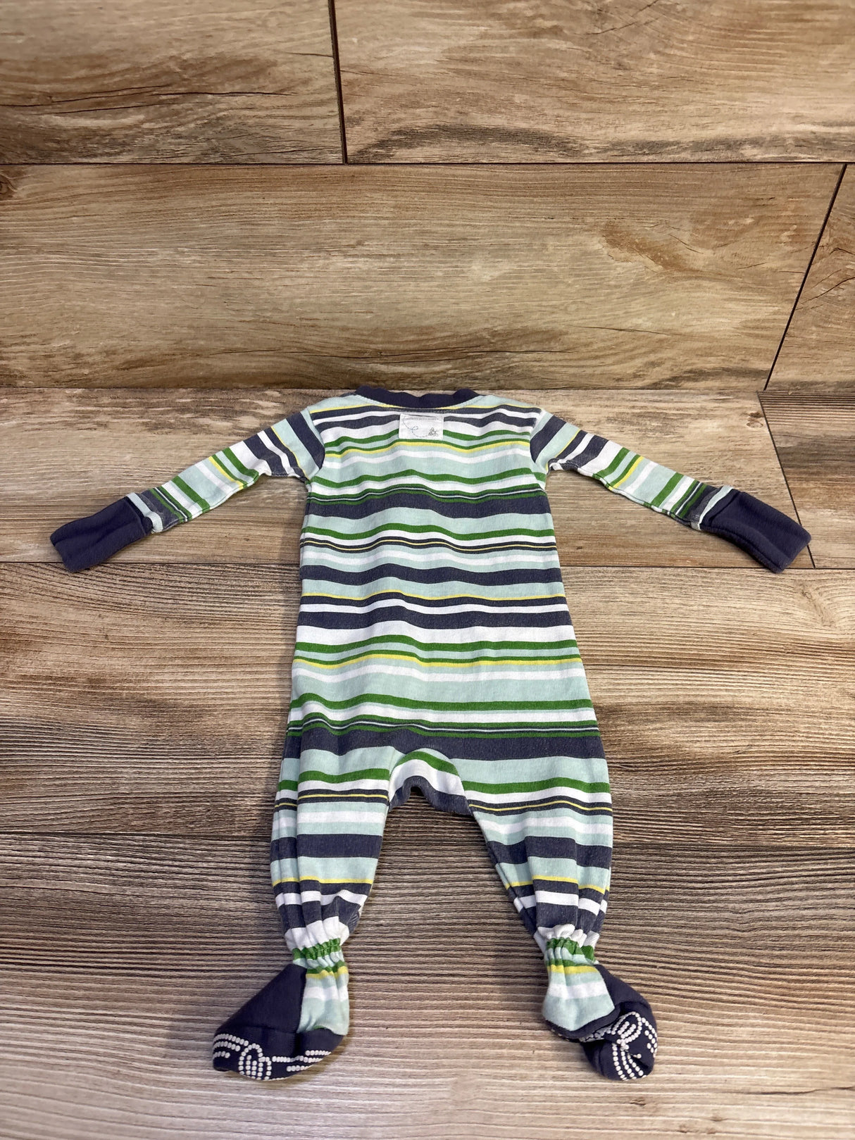 Burt's Bees Baby Striped Sleeper Blue sz Newborn