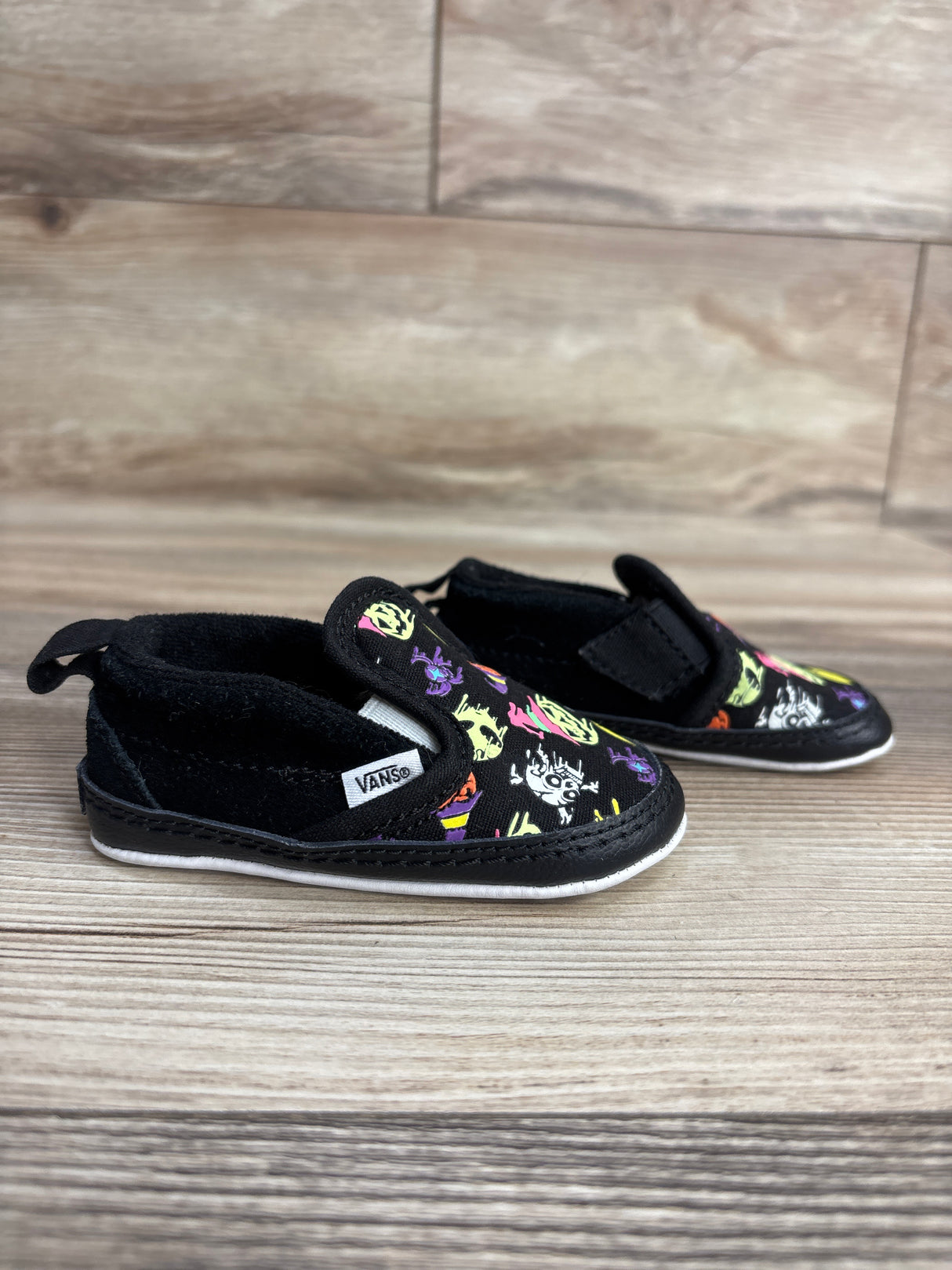 Vans Slip On V Crib Shoes Halloween Print sz 3c