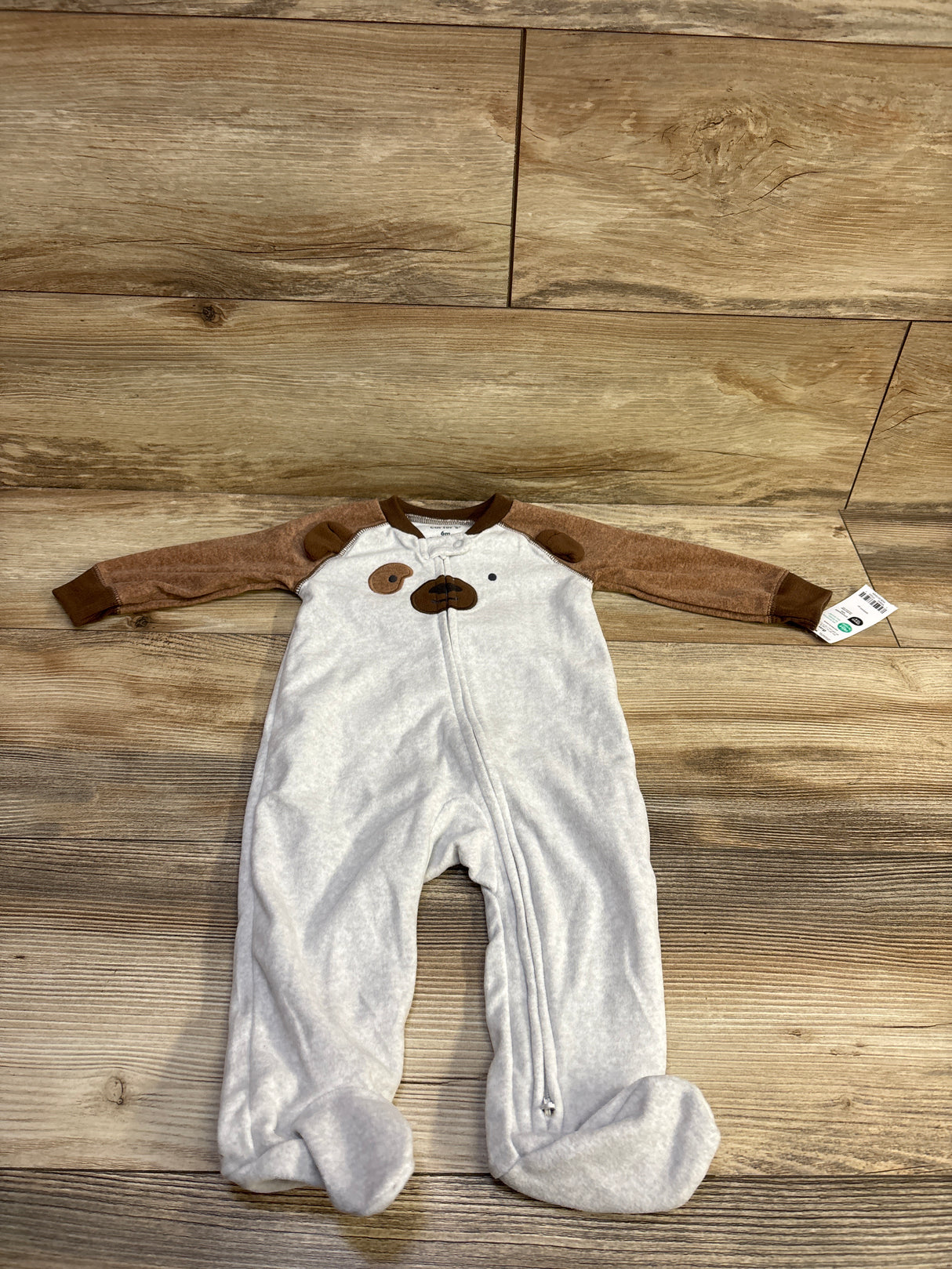 NEW Carter's Dog Blanket Sleeper Grey sz 6m