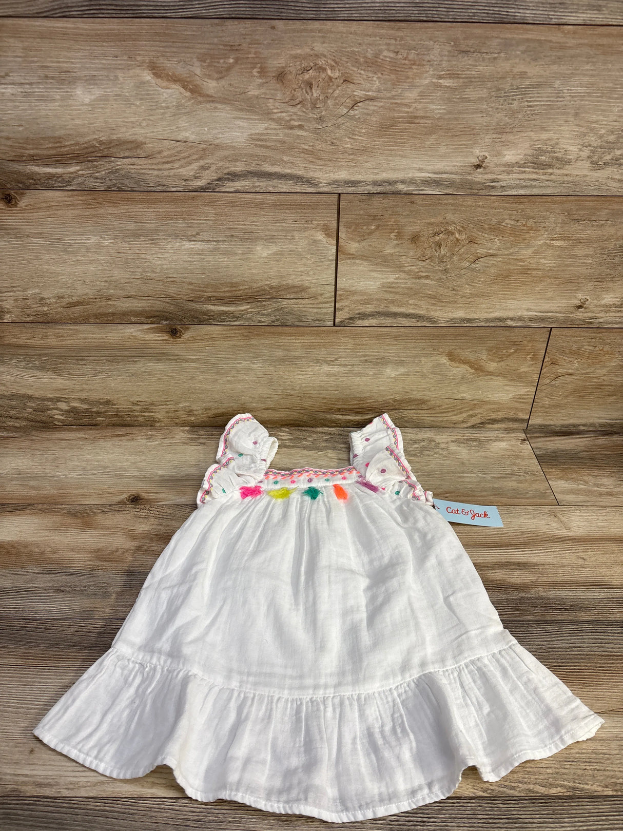 NEW Cat & Jack Embroidered Dress White sz 3T - Me n Mommy To Be