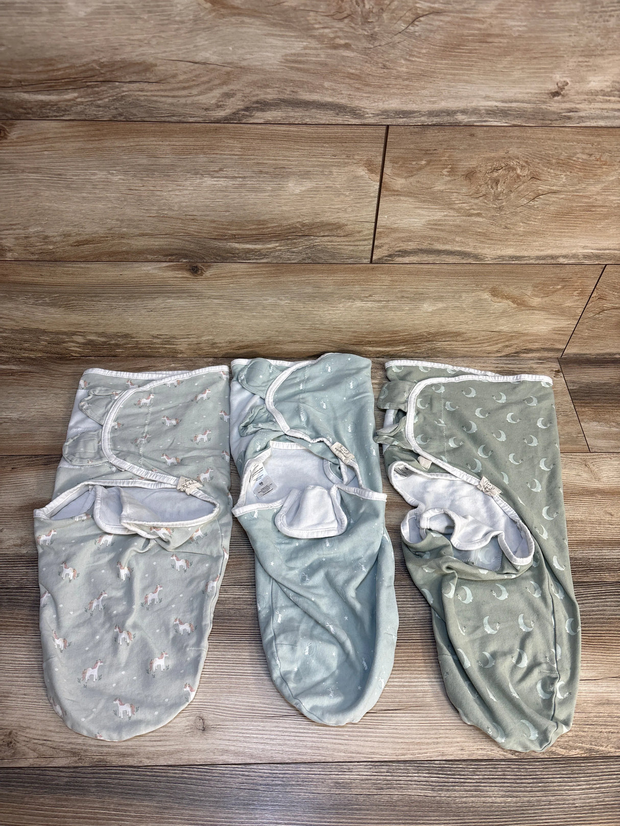 KeaBabies Soothe Swaddle Wrap 3pk Green sz 0-3m