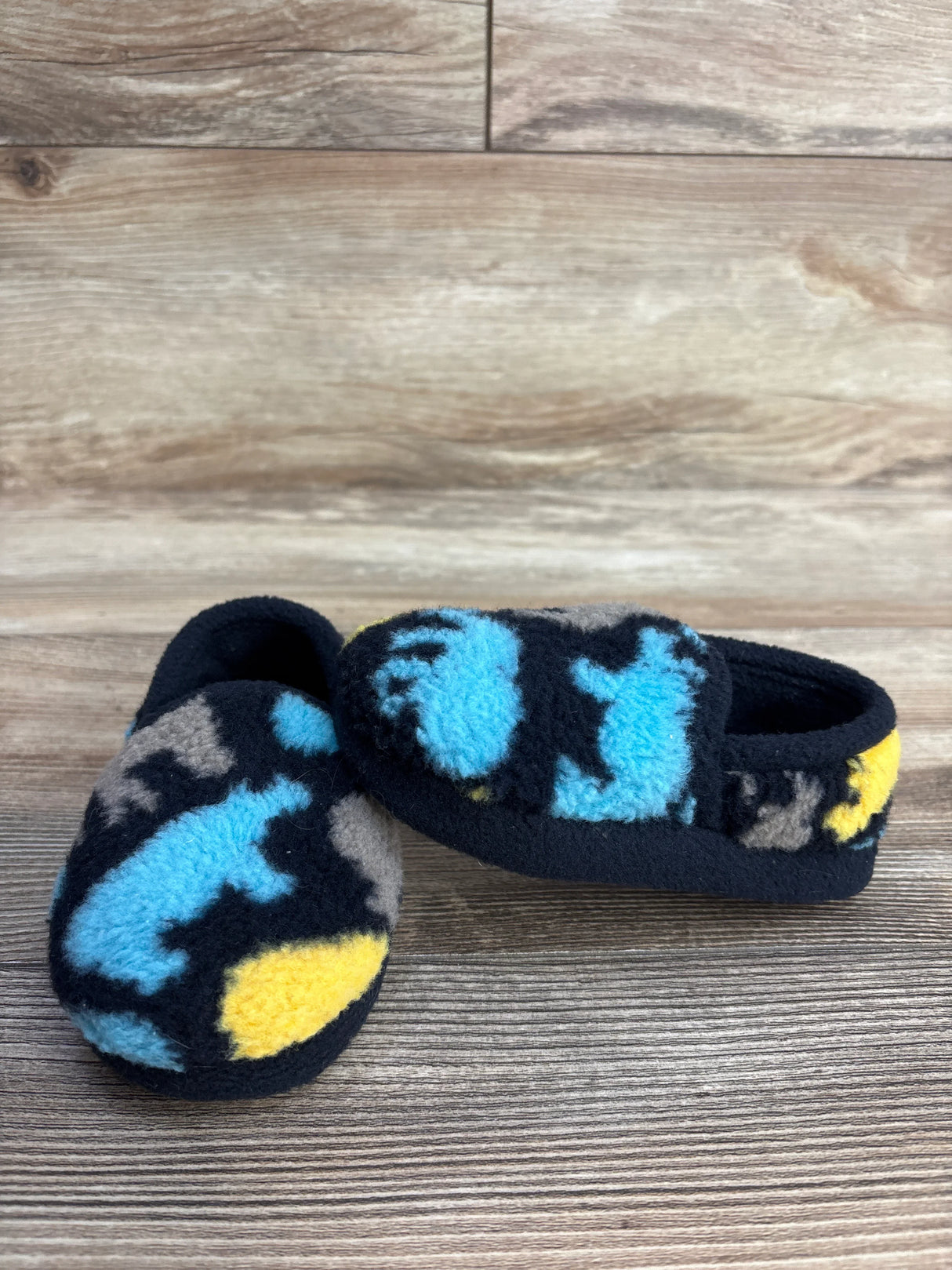 Wonder Nation Dinosaur Slippers Navy sz 5-6c