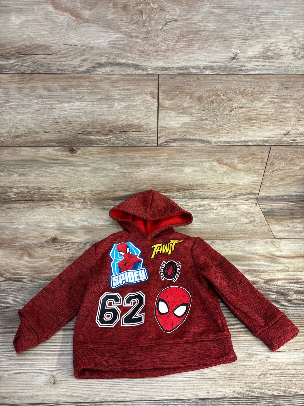 Marvel Spiderman Pull Over Hoodie Red sz 2T