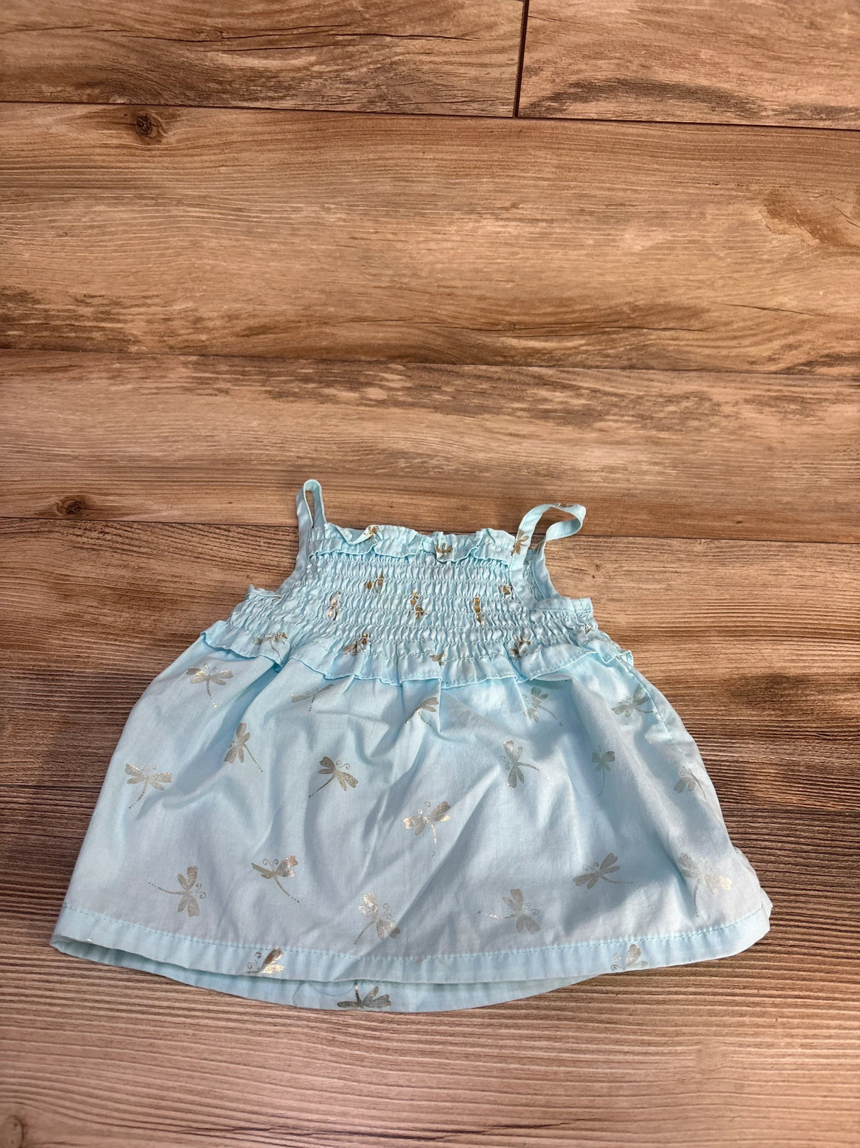 Picapino Smocked Dragon Fly's Tank Top Blue sz 2T