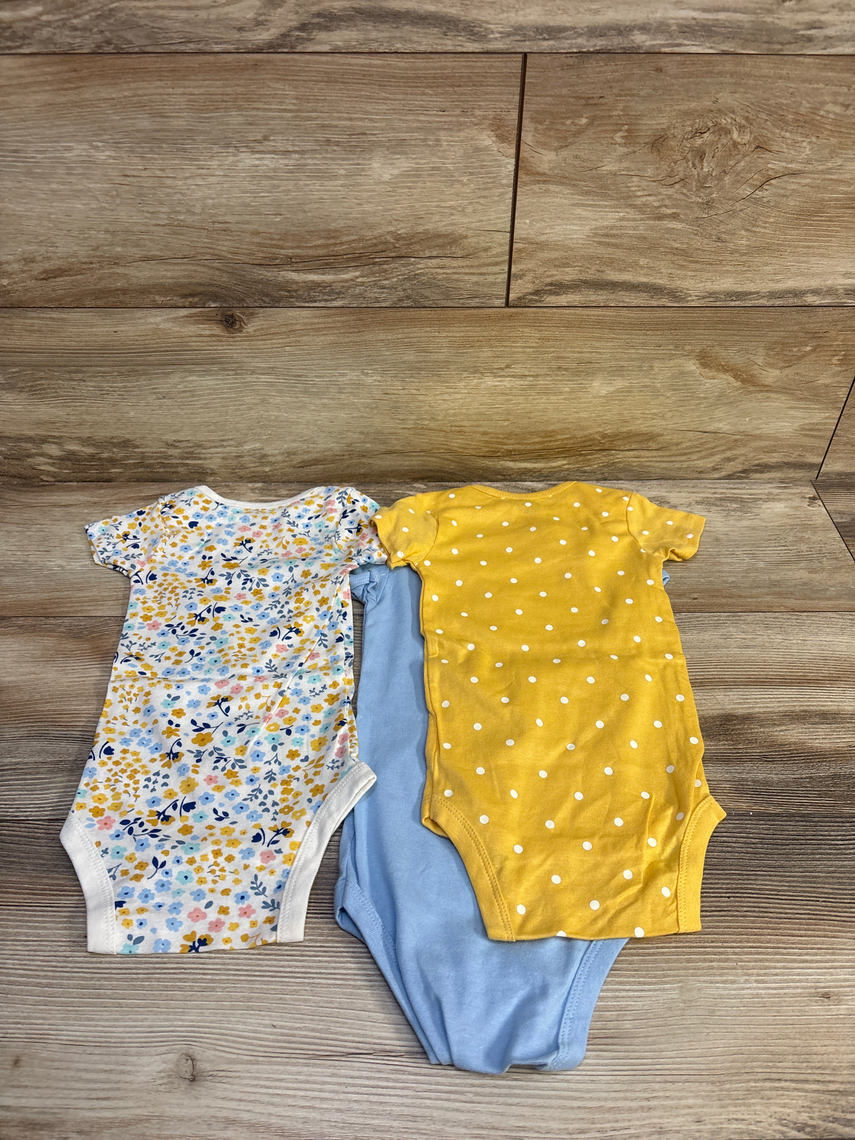 NWOT Gerber 3pk Bodysuit Set Yellow sz 12m