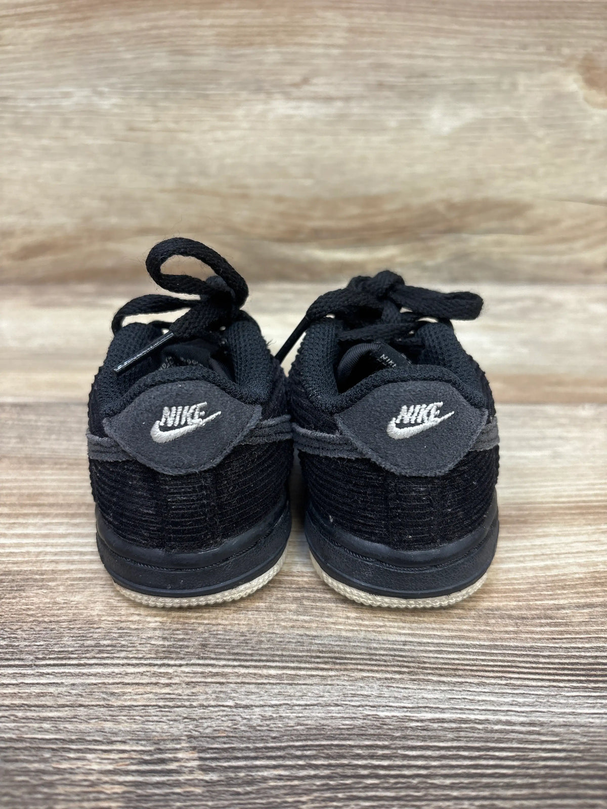 Nike Force 1 LV8 Style TD 'Black Corduroy' Sneakers sz 4c