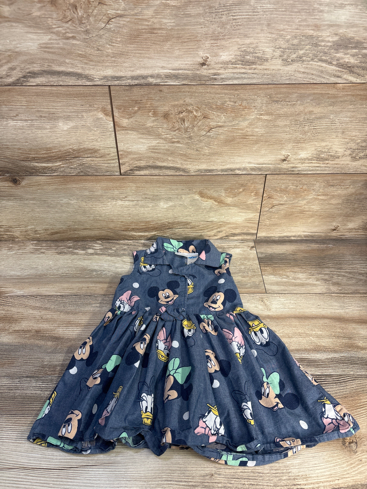 Disney Mickey and Friends Chambray Dress Blue sz 3T