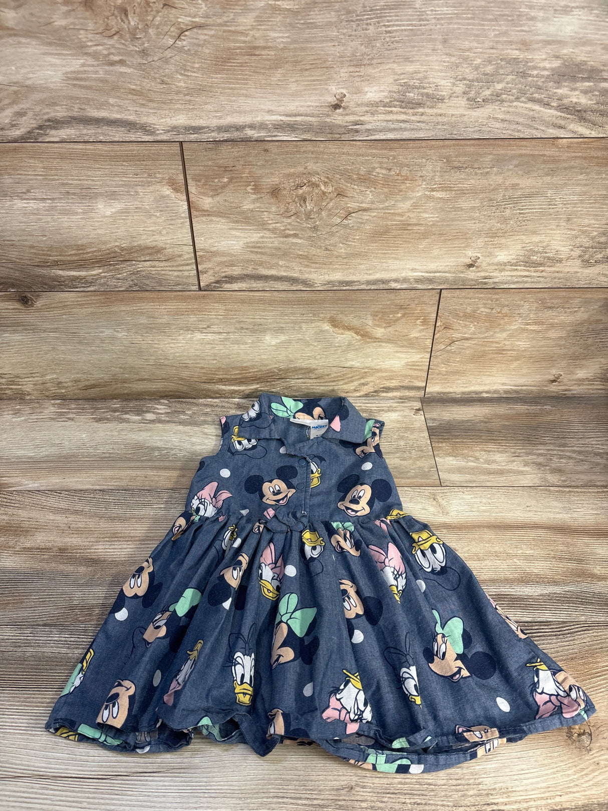Disney Mickey and Friends Chambray Dress Blue sz 3T