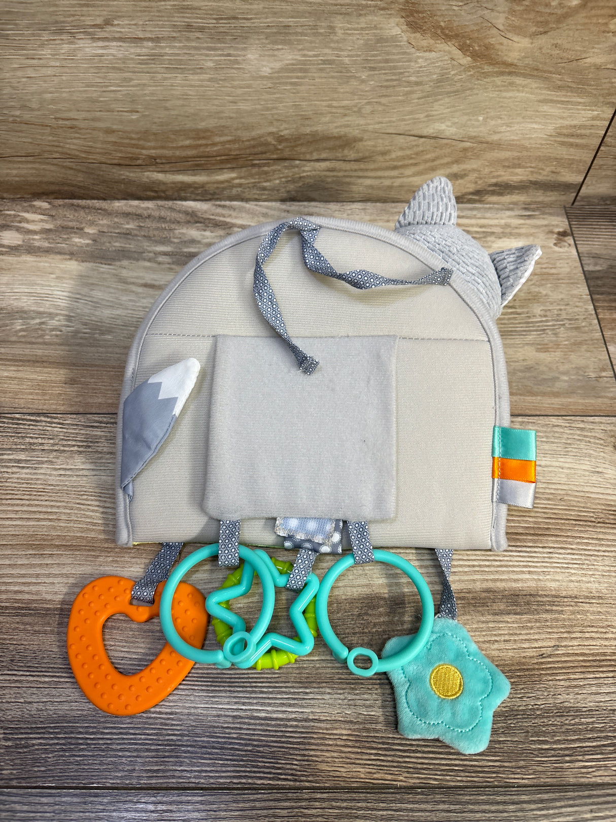 Koty Kick and Play Car Seat Toy with Mirror, Teether, & Crinkle Paper
