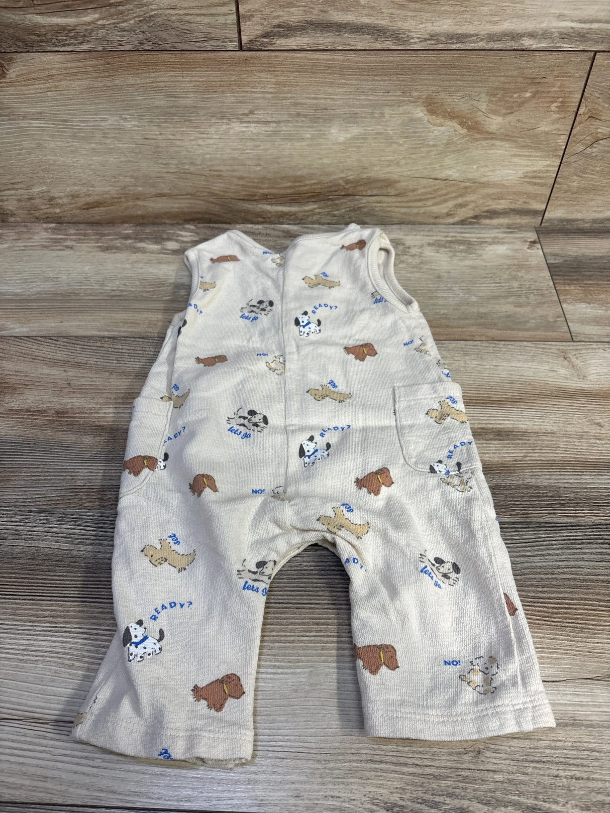 H&M Dogs Cotton Jumpsuit Cream sz 6m