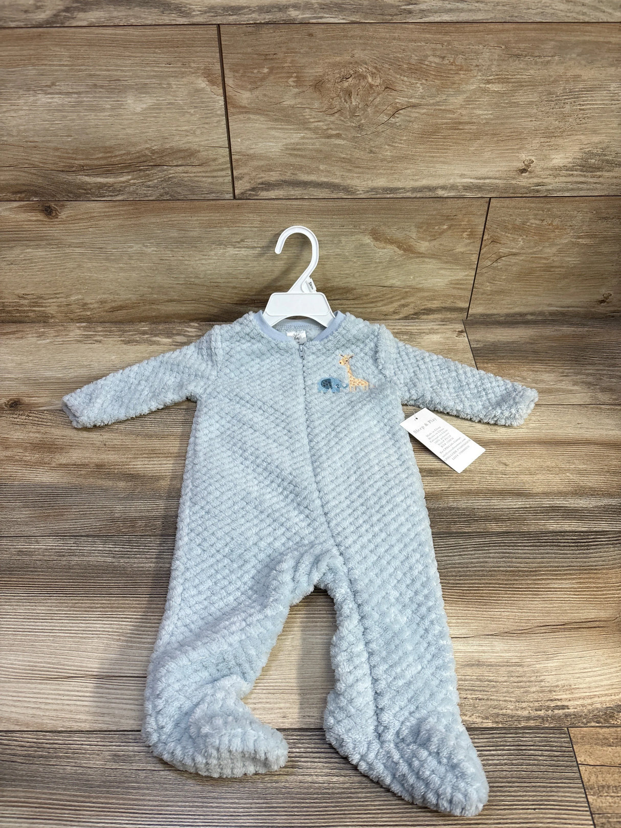 NEW Stylish Baby Plush Sleep & Play Sleeper Blue sz 3-6m