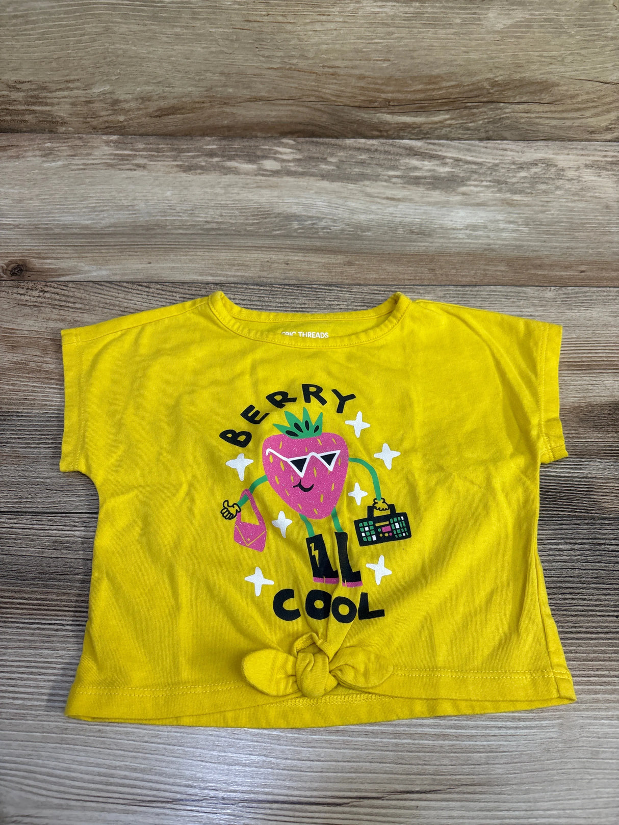Epic Threads Berry Cool Shirt Yellow sz 2T